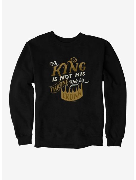 The Cruel Prince Sinister Enchantment Collection: King Is Not His Throne Nor Crown Sweatshirt  Guys Sweatshirts